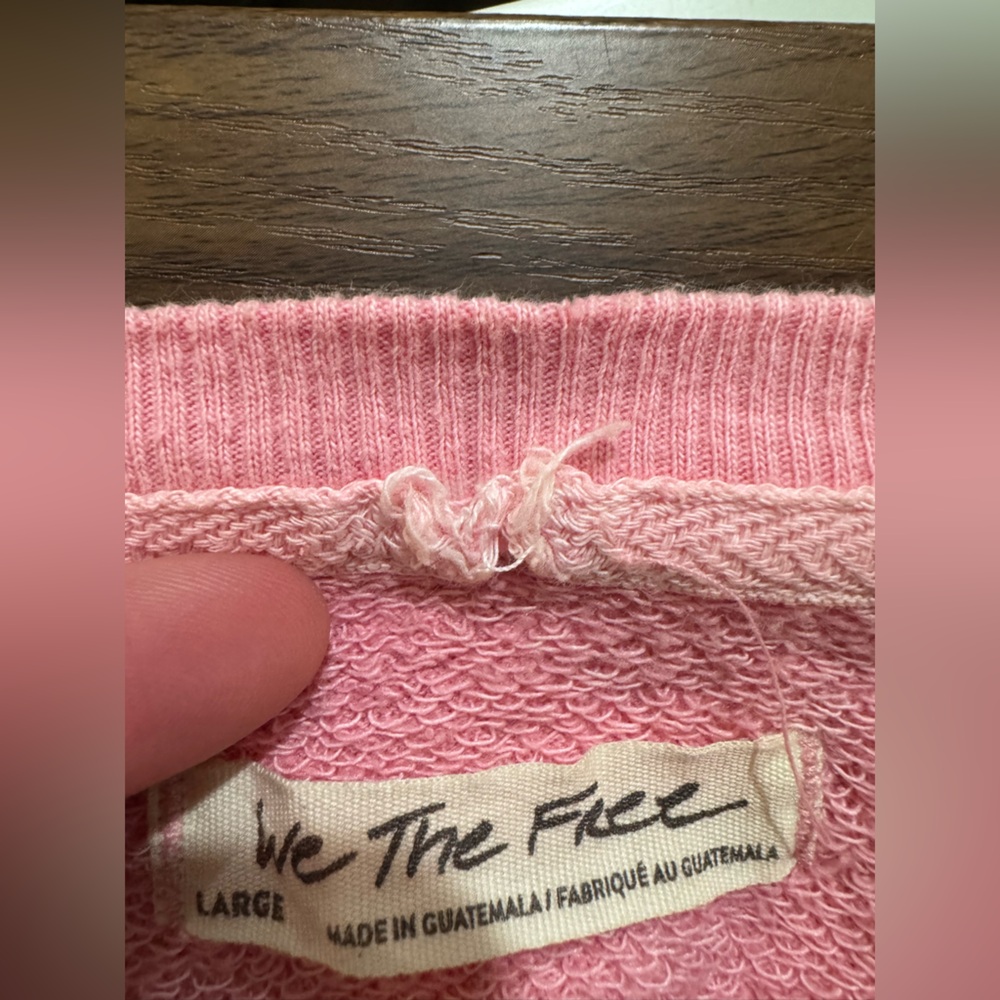 Free People Oversized Pink Sweatshirt - Picture 7 of 8